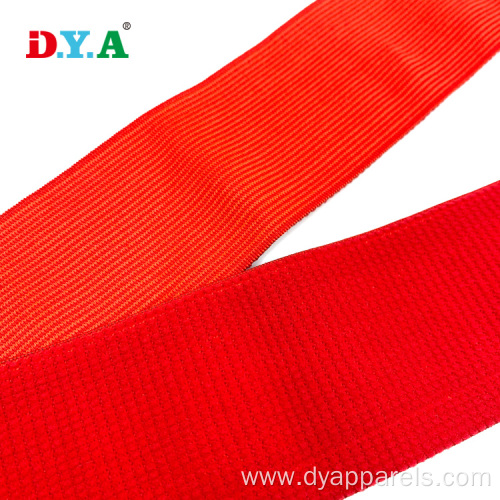 Wide 50mm Red Brushed Plush Elastic Band